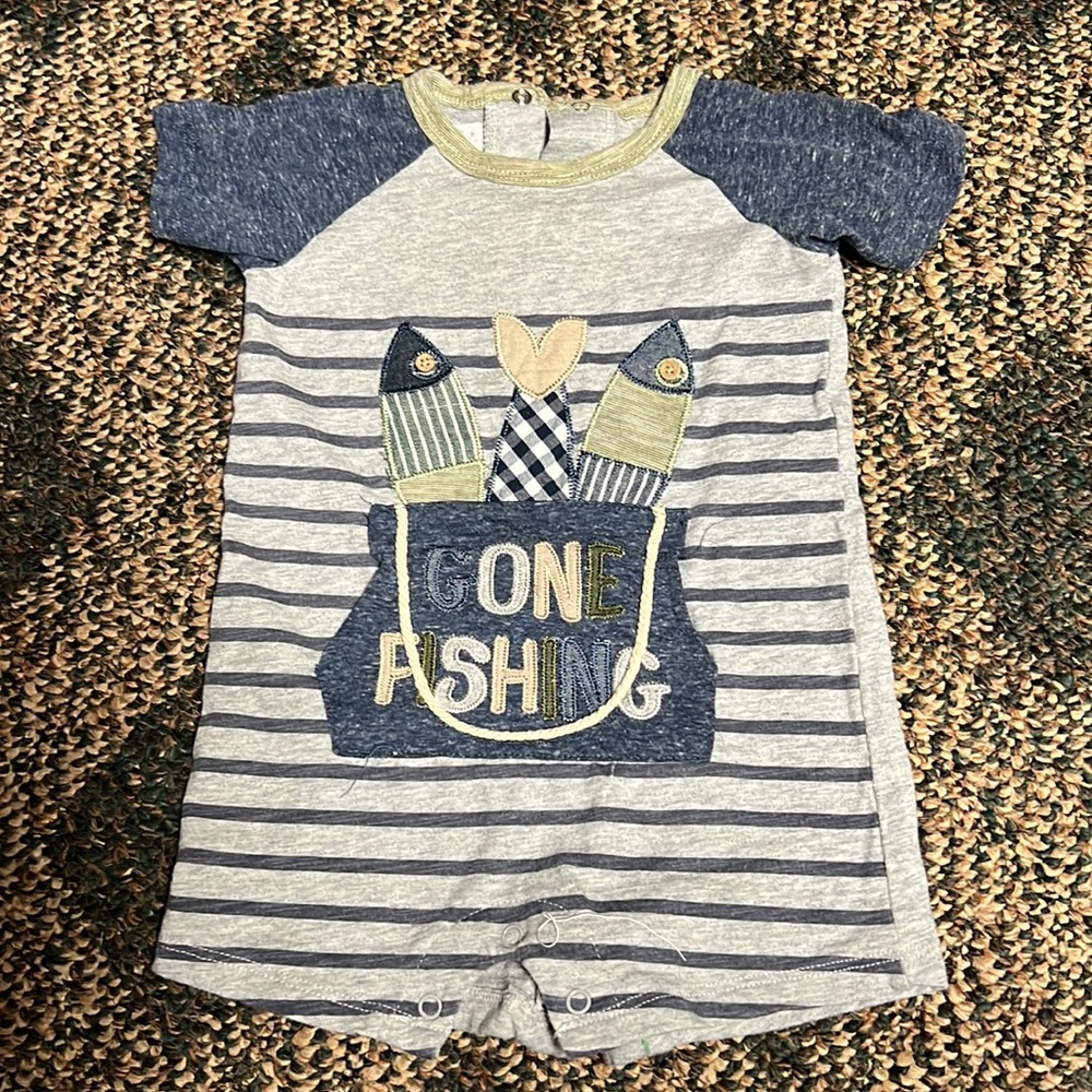 Mud Pie Gone Fishing Onesie